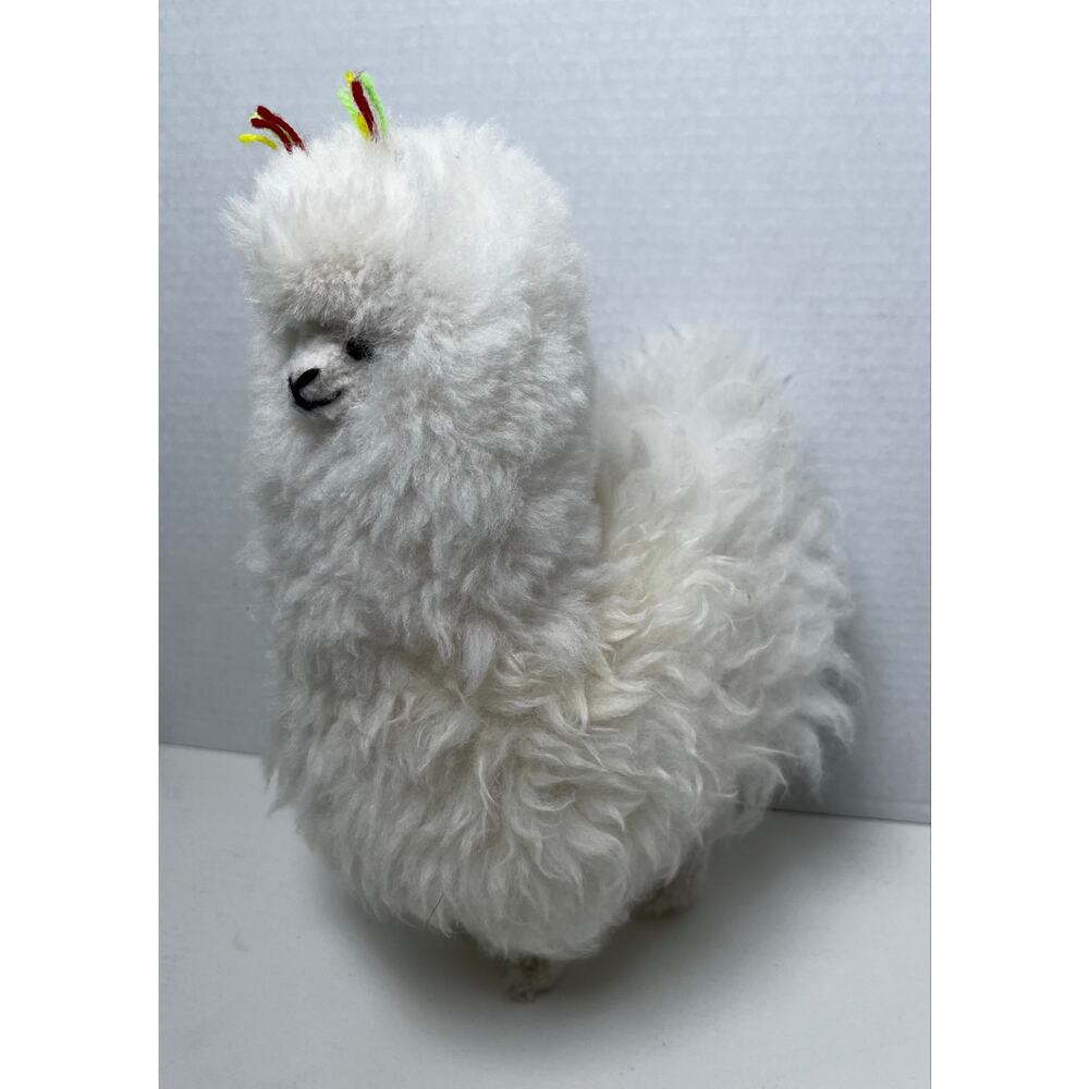Alpaca Fiber genuine handmade stuffed plush 12" soft fluffy decor
